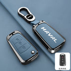 [haval d model unlock + horn button] double-sided leather pebbled blue + b02 buckle