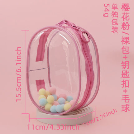 15cm Baby Bag Cotton Doll Pain Bag Trendyy Hand-Made Doll Outing Bag Double Zipper Thickeneded Transparent Baby Walking Bag