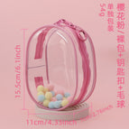 Pink/naked bag+keychain+hair ball
