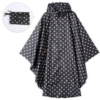Black and white polka dot zippered cape / One Size