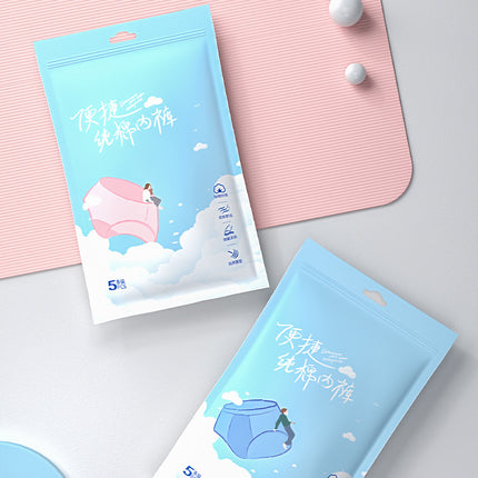 Pure cotton disposable underwear women high waist pregnant women sterilization travel hotel portable wash-free day throw men's boxer pants wholesale