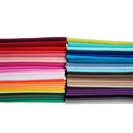 50 Colors Plain Pure Color Cloth Cotton Patchwork Cloth Set Handmade DIY Cotton Plain Cloth