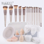 27-piece makeup brush set-14 champagne colors