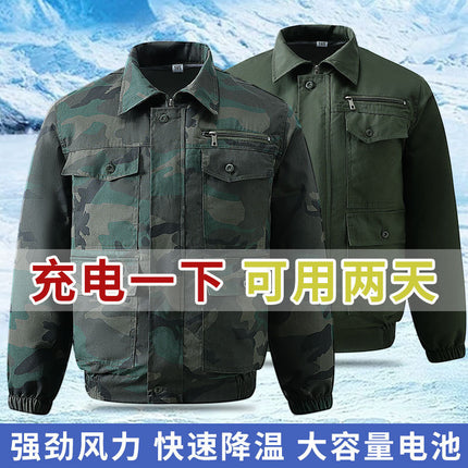 Summer New Outdoor Cooling Air-Conditioning Clothing Construction Site Welding Construction Camouflage Labor Protection Overalls