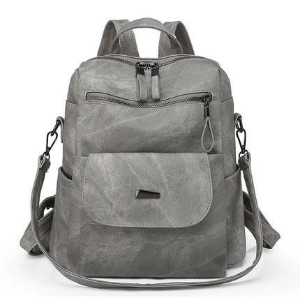 Cross-Border Backpack Backpack Women's K-Style Large Capacity Women's Backpack Backpack Women's Bag Pu Women's Bag