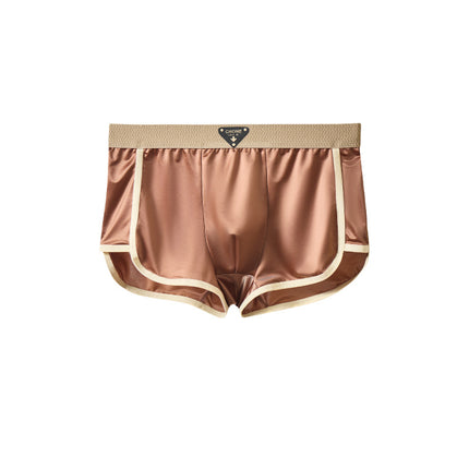 Ice Silk Underwear Men's Arrow Pants 10A Antibacterial Silk Boxer Shorts Summer Breathable Cool Seamless Boxer Briefs
