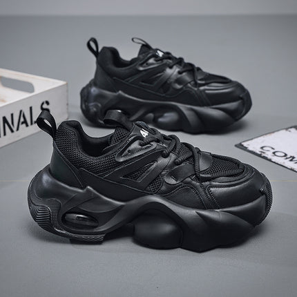 Internet Celebrity Height-Increasing Men's Shoes Air Cushion New Motorcycle Dad Shoes Thick-Soled Shoes Sports Mesh Casual Shoes Trendy Versatile Shoes