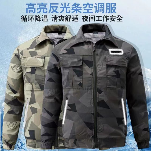Summer Cooling Air-Conditioned Clothing, Heatstroke Prevention and Cooling, Construction Site Workers' Labor Protection Workwear, Same Style Outdoor Welder Clothing for Men and Women