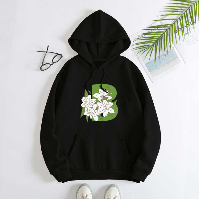 Fashion Joker Hoodie College Style Alphabet Print