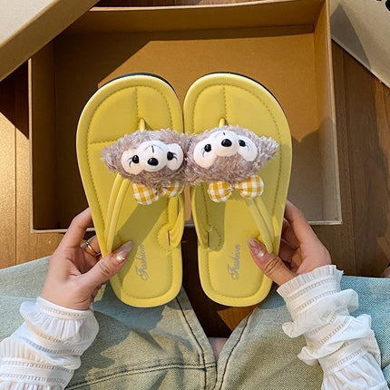 Gorgeous Cartoon-Style Cute Shirley Flip-Flops for Girls, Summer 2025 New Trendy Internet Celebrity Slippers, Non-Slip