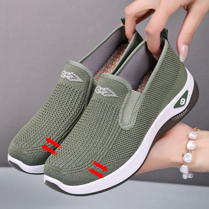 Women's Shoes 2026 Spring New Style Old Beijing Cloth Shoes Cross-Border Women's Shoes Middle-Aged and Elderly Mother's Shoes Slip-On Flat Shoes