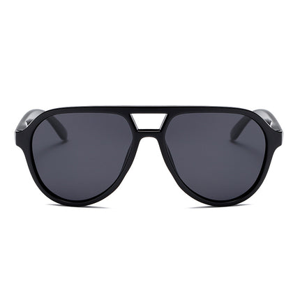 Cross-Border European and American Large-Frame Polarized Sunglasses for Women with Double Bridge, Trendy and Versatile Sunglasses, Casual Men's and Women's Toad Sunglasses