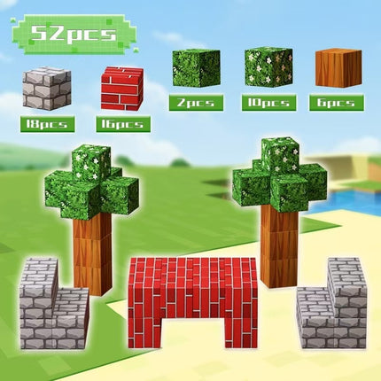 Cross-border My Magnetic Cube World Magnetic Suction Stone Building Blocks Children's Gift Educational Assembled Boy's Toy Interactive