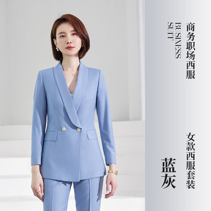 Khaki Professional Suit Men's and Women's Business Dress Executive Suit Tooling Real Estate Sales Office Work Clothes