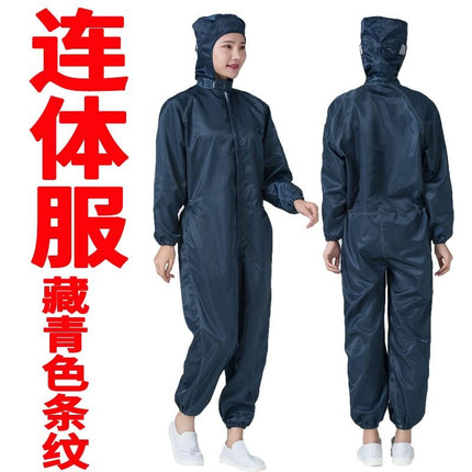 Static dust-free clothes overalls spray paint whole body one-piece suit blue men and women clean dust-proof clothes split washable