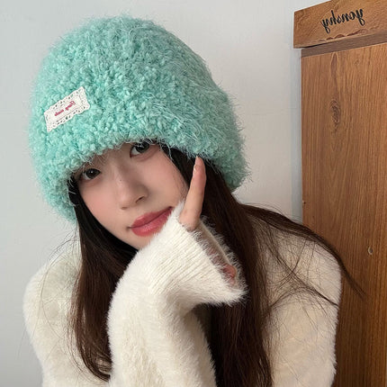 "Puff Ice Cream" Homemade Soft and Waxy Plush High-End Scarf Korean Style Warm Knitted Scarf