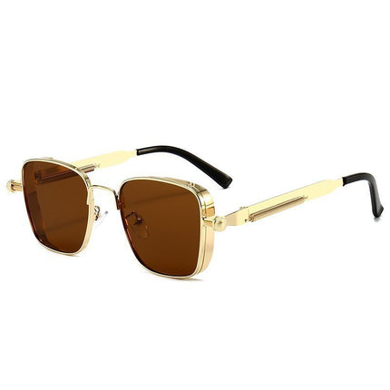 2026 New Small-Frame Retro Steampunk Style Sunglasses with a European and American Universal Personality, Steampunk Metal Sunglasses