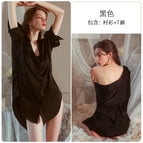 Black Shirt Dress / 160(M)