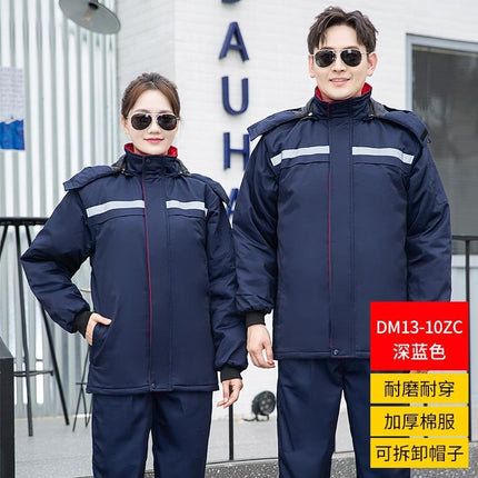 Winter Cold-proof Clothing State Grid Work Clothes Cotton Men's Winter Jacket Gas Station Winter Clothing Outdoor Logistics