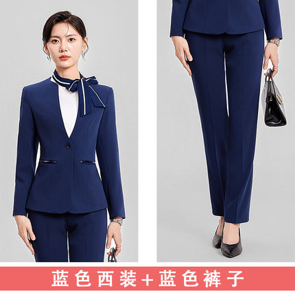 Professional suit Women's Autumn High-end Fashion Temperament Hotel Front Desk Women's Work Clothes Beauty Salon Jewelry Store Tooling