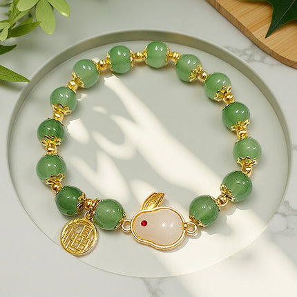 New Chinese-Style Ancient Beaded Elastic String Bracelet, Sweet Girl's Glass Bracelet, Night Market Stall, Cross-Border Live Broadcast Jewelry