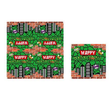 Cross-Border New Teenage Mutant Ninja Turtles Theme Party Supplies Disposable Tableware Kidsren's Birthday Party Cake Insert Balloon