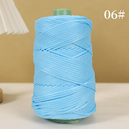 Lightweight Ice Silk Thread for Weaving Hats, Ice Linen Thread for Hand Knitting DIY Crochet Bags, Cushions, Blankets, Hollow Shiny Thick Yarn