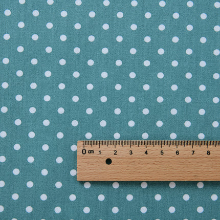 160cm Wide 40-Count Pure Cotton Fabric Baby Bed Sheets Fabric Twill Cotton Handmade DIY Colorful Water Jade Polka Dots