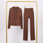 Maillard hooded jacket and bell bottoms suit / 2/S