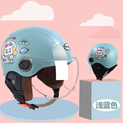 New National Standard 3c certified children's helmet boy baby girl electric car Children's helmet Four Seasons Universal half helmet