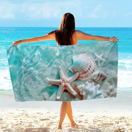 Cross-border Beach Towel Quick-drying Absorbent Beach Towel Microfiber Digital Printing Bath Towel Adult Amazon Plus
