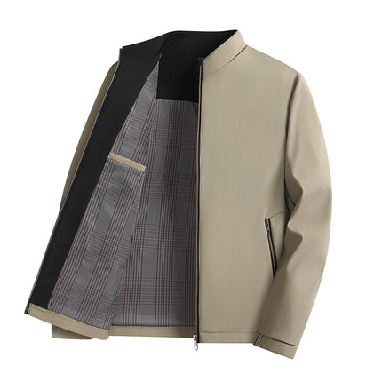 Z Autum New Jacket Men's Business Casual Fashion Middle-Aged and Elderly Tops Official Office Jacket Men's Executive Clothing Men's