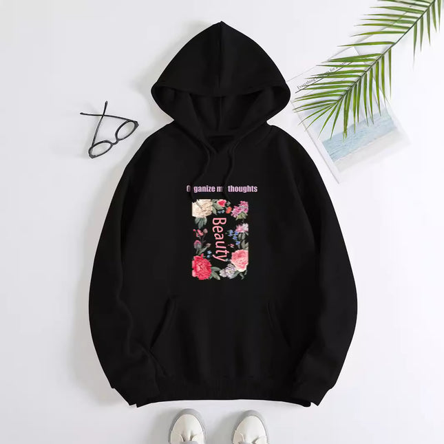 Fashion Joker Hoodie College Style Alphabet Print