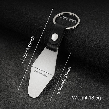 Unisex Bottle Opener Coolnuo Stainless Steel Rectangular Keychain Is, Business Gift Brushed Round Jewelry