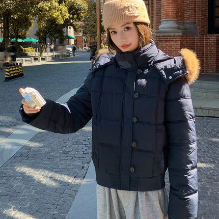 Z5807 Niche Design Removable Hooded Cotton Jacket Korean Style Women's Winter New Short down Cotton Jacket Street Trendy