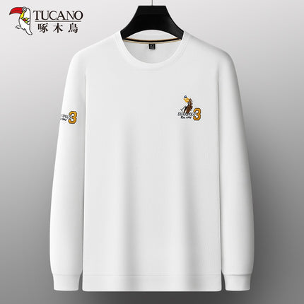 [Cture Beads] Tucano/Pecker 2024 Autumn and Winter Round Neck Embroidered Pattern Light Business Sweatshirt Light Luxury