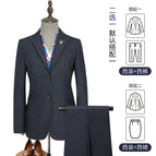 Navy blue a [50% wool, no slits at the back] - suit / 165/90