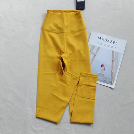 lu same style brushed ~ soft and delicate skin-friendly high waist hip lifting yoga pants fitness ankle-length pants in area T ~