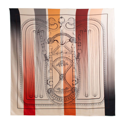 New Style Women's Silk Wool Scarf, Retro Printed Square Scarf, Sun Protection and Warm Neck Scarf, Dual-Use Decorative Scarf
