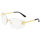 Gold frame white flat