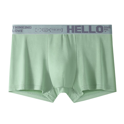 [New Hot Products] Men's Underwear Men's Boxer Briefs Youth Mid-Waist Boxer Briefs Boys' Large Size Pants Shorts
