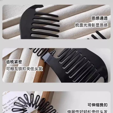 Cross-border lazy banana clip vertical clip ponytail hairpin women's new large hair quantity multi-clip headdress high-grade hair clip
