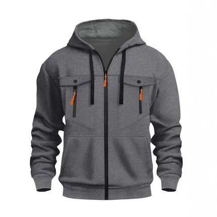 Cross-Border Men's New Autumn and Winter Men's Sweatshirts Amazon Independent Station Casual Trendy Zipper Pullover Sweatshirt Hoodie