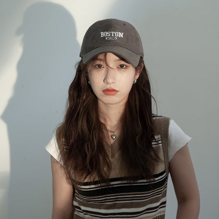 Spring 2025 New Baseball Cap Men's Trendy Embroidery Couple Casual Easiest for Match Letter Autumn Peaked Cap Sun Hat