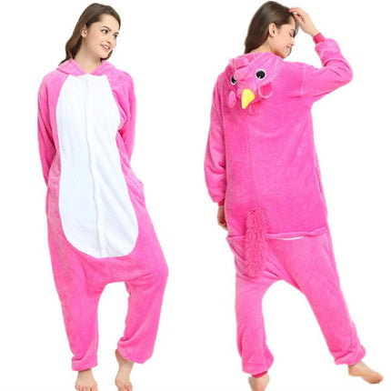 Mixed batch autumn and winter flannel adult cartoon conjoined animal pajamas red dinosaur home clothes toilet thickened wholesale