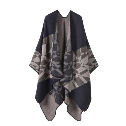 European and American plain striped warm Joker shawl outer autumn and winter office blanket imitation cashmere scarf in stock wholesale