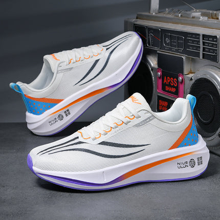 Feidian 3C carbon board running shoes spring and summer men's and women's shock absorption marathon training shoes mesh racing sneaker