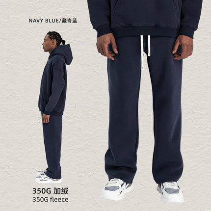 Cai Xiang Island Men's Clothing | Cross-Border American-Style Hooded Sweatshirt for Men, Autumn and Winter Loose Street Fashion Hoodie and Sweatpants Set for Men