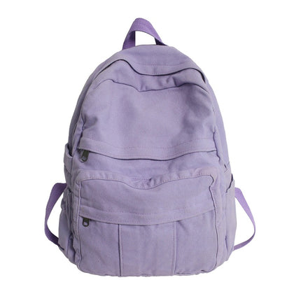 2022 American Senior high school Retro Backpack Antique Washed Canvas Men's and Women's Backpack Old School Student Bag