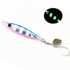 40g / [upgraded luminous plating - high reflective and strong bite mouth] - blue and pink luminous + gold sequin hook